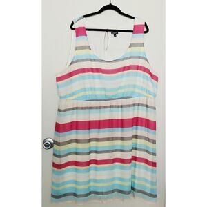 Torrid Pastel Striped Dress Sleeveless Sundress Lined 4 (4X)